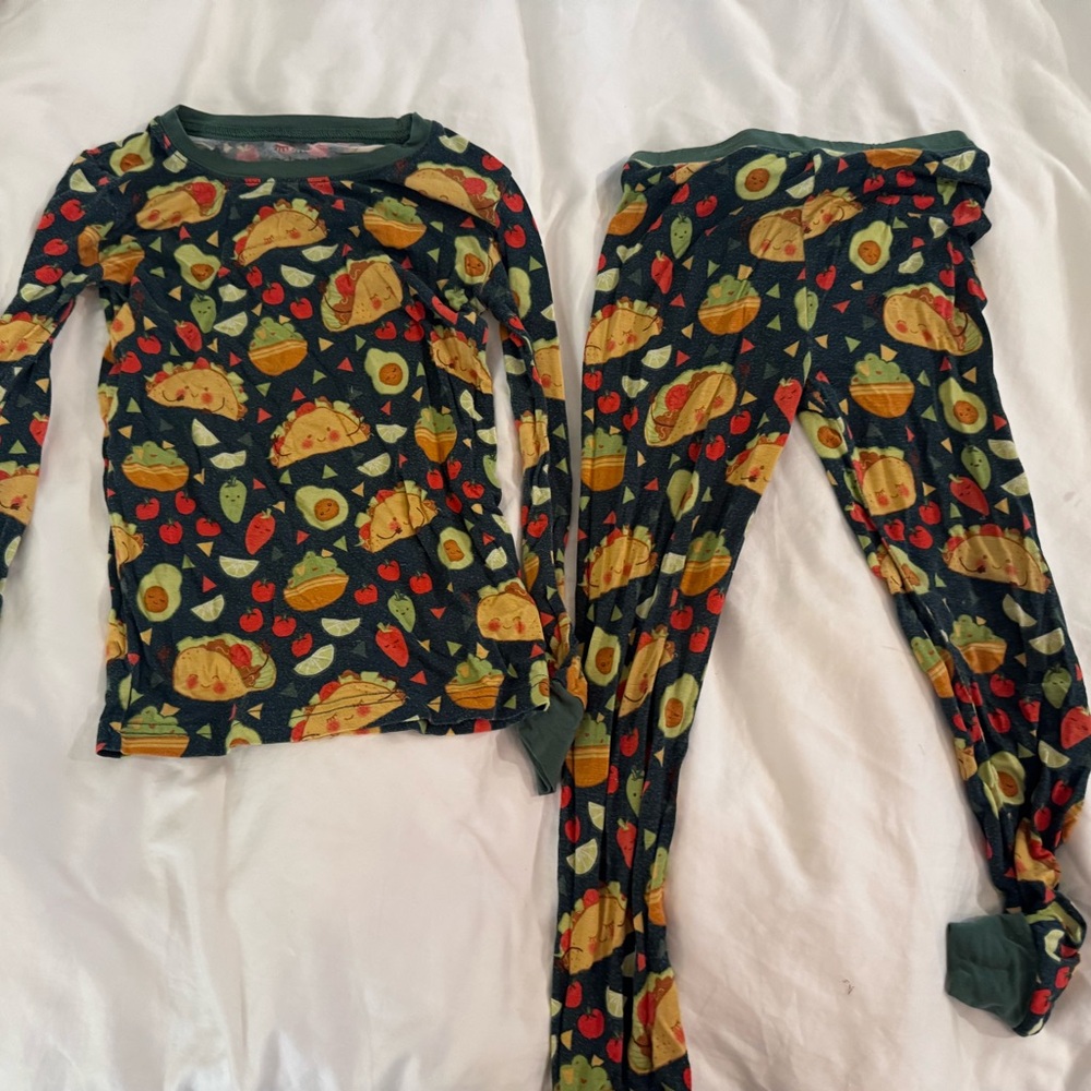 Little Sleepies Colorful Taco Pajama Set